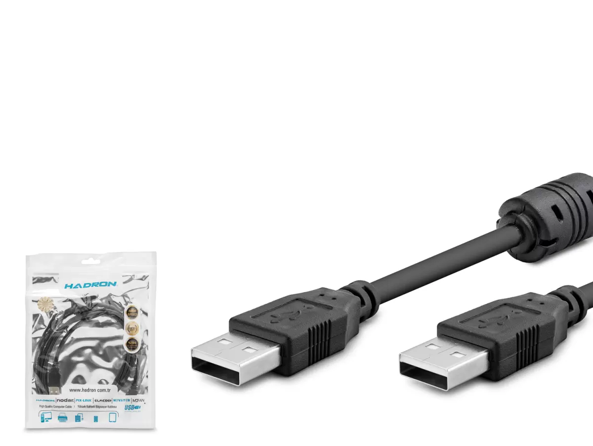 HADRON HDX7532 USB Kablo 1.5 m - Siyah