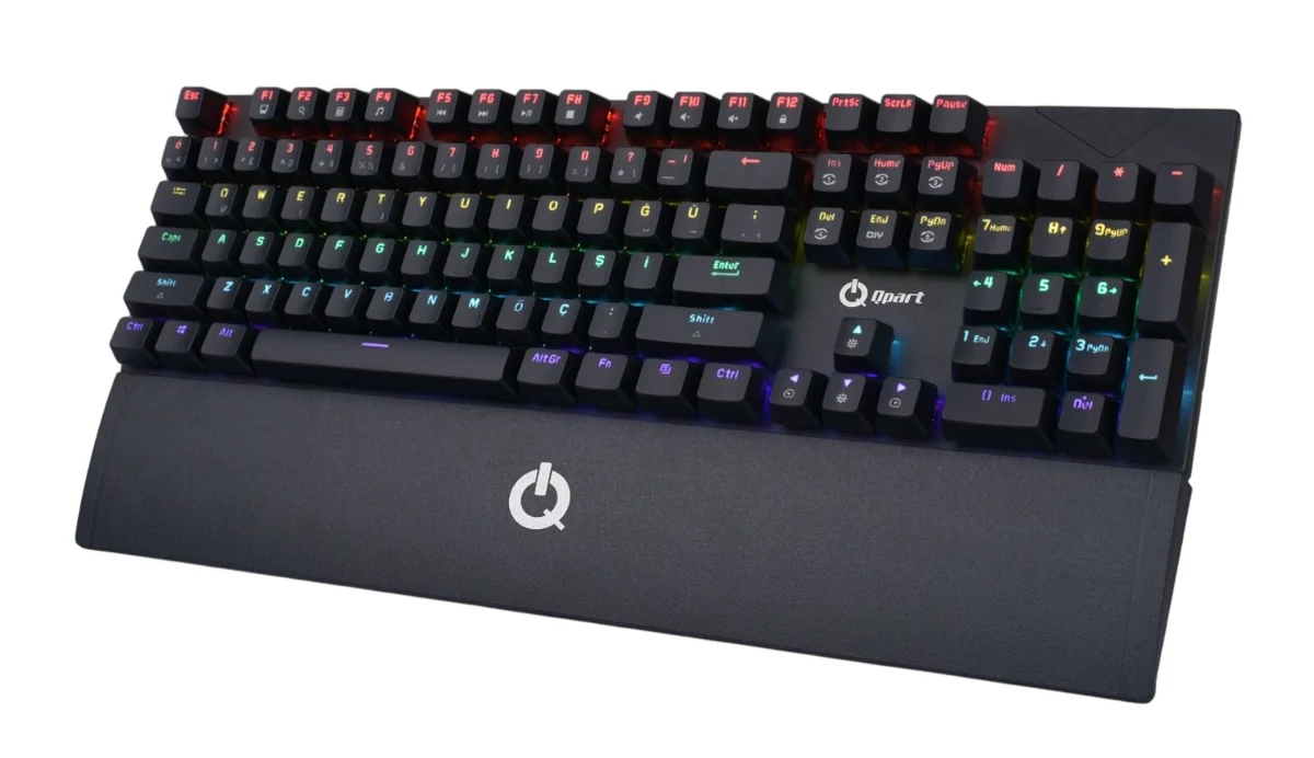Qpart MECH-2000 Kablolu Blue Switch Bilek Destekli Rgb