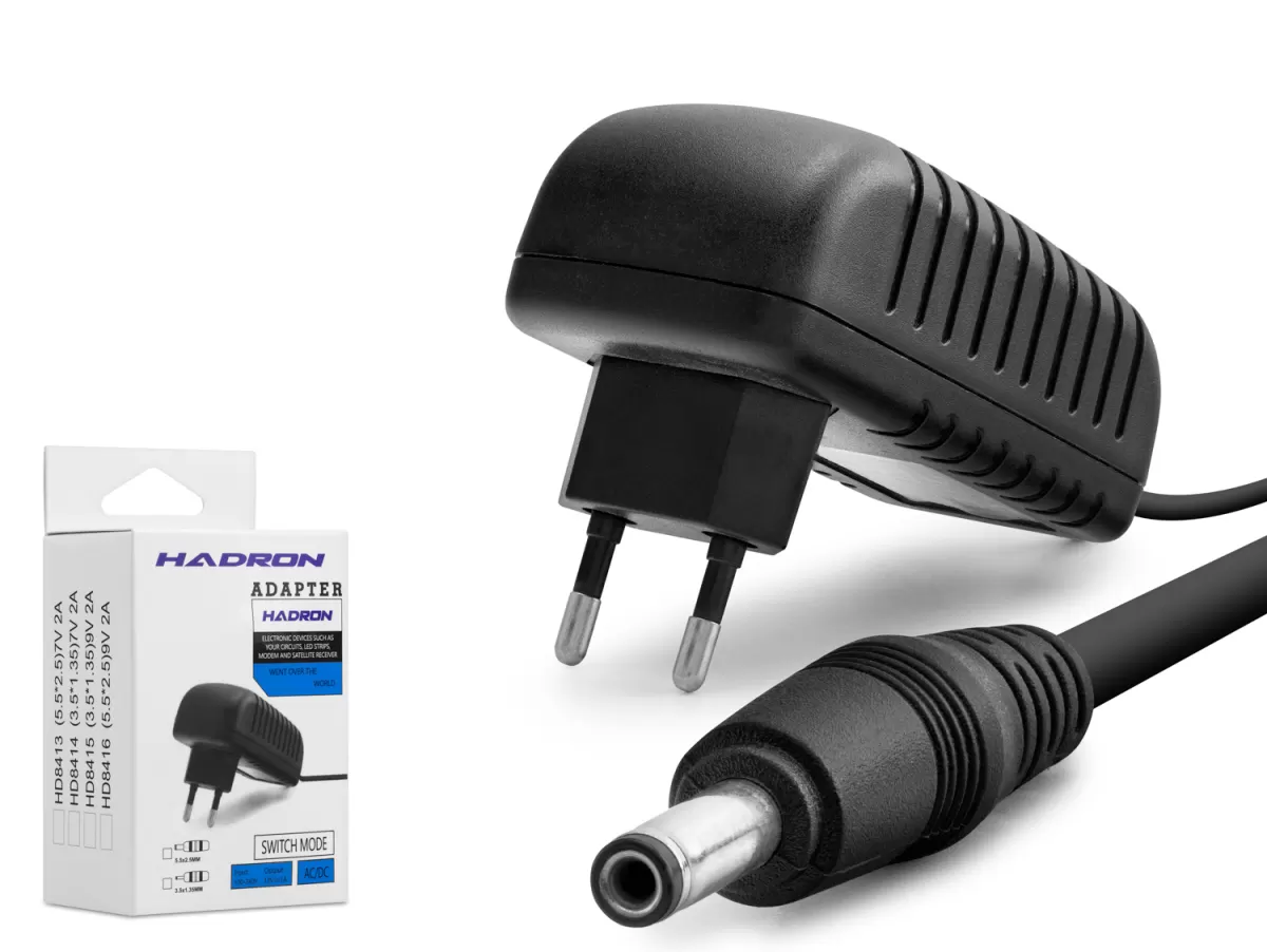 HADRON HD8415 9V 2A 18W Modem / Router Adaptörü - 3.5x1.35mm - Siyah