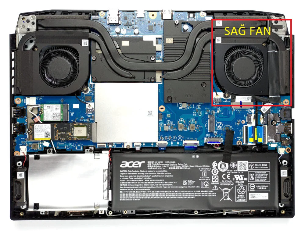 Acer nitro 5 N22C1 AN515-58 N20C11 PH317-55 PH315-55 PH317-56 AN515-46 AN515-58-51R3 GPU Fan