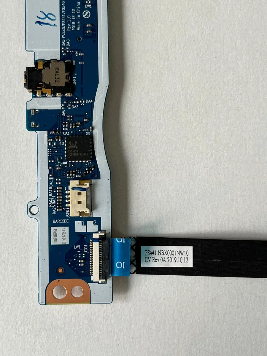 Lenovo ideapad S145 AUDİO SES CARD READER BOARD SES KART FV440/FS441/FS540 NS-C121