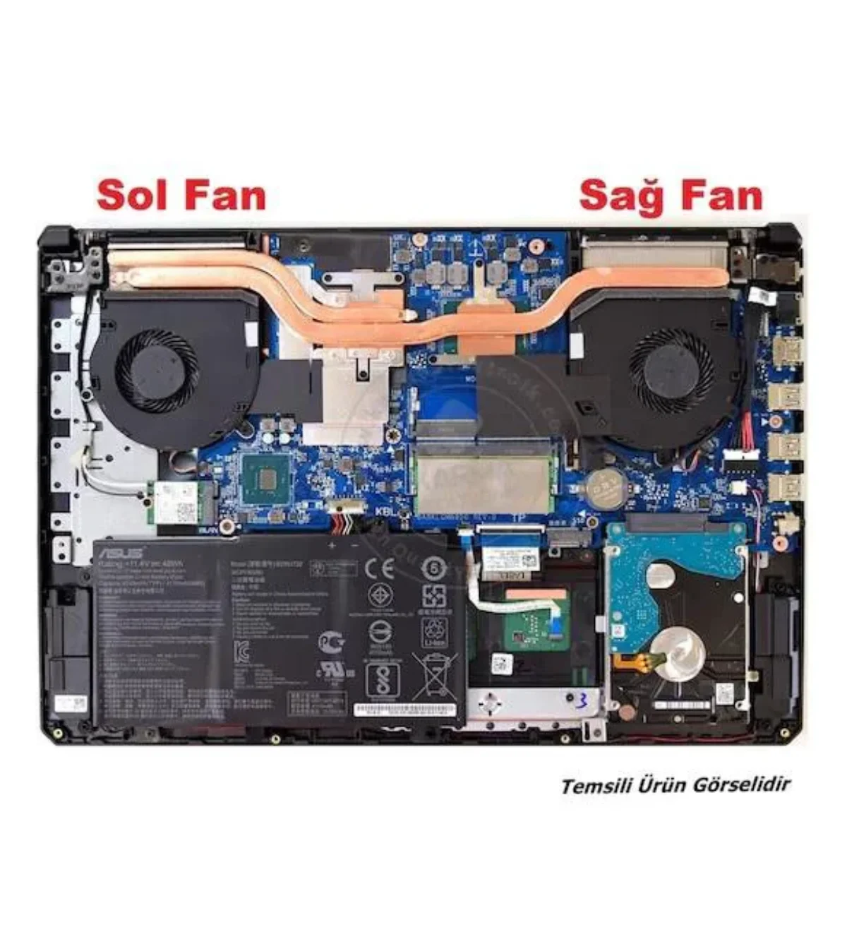 Asus Tuf Gaming Fx504 Fx504G Fx504Gd Fx504Ge DFS531005PL0T FAN VER.1 SOL