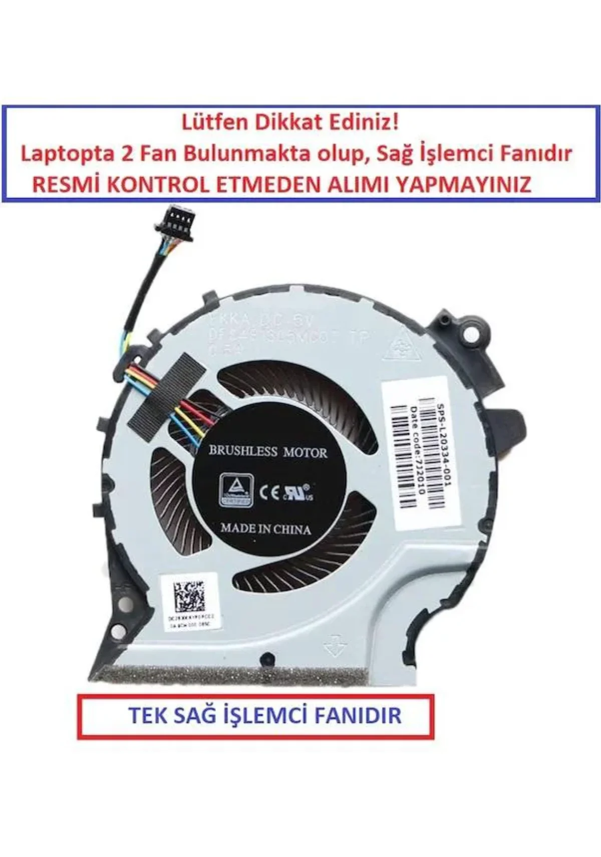 HP Gaming 15-Cx0030Nt 15-CX0060TX 15-CX0058WM Fan Cpu İşlemci Sağ Fanı